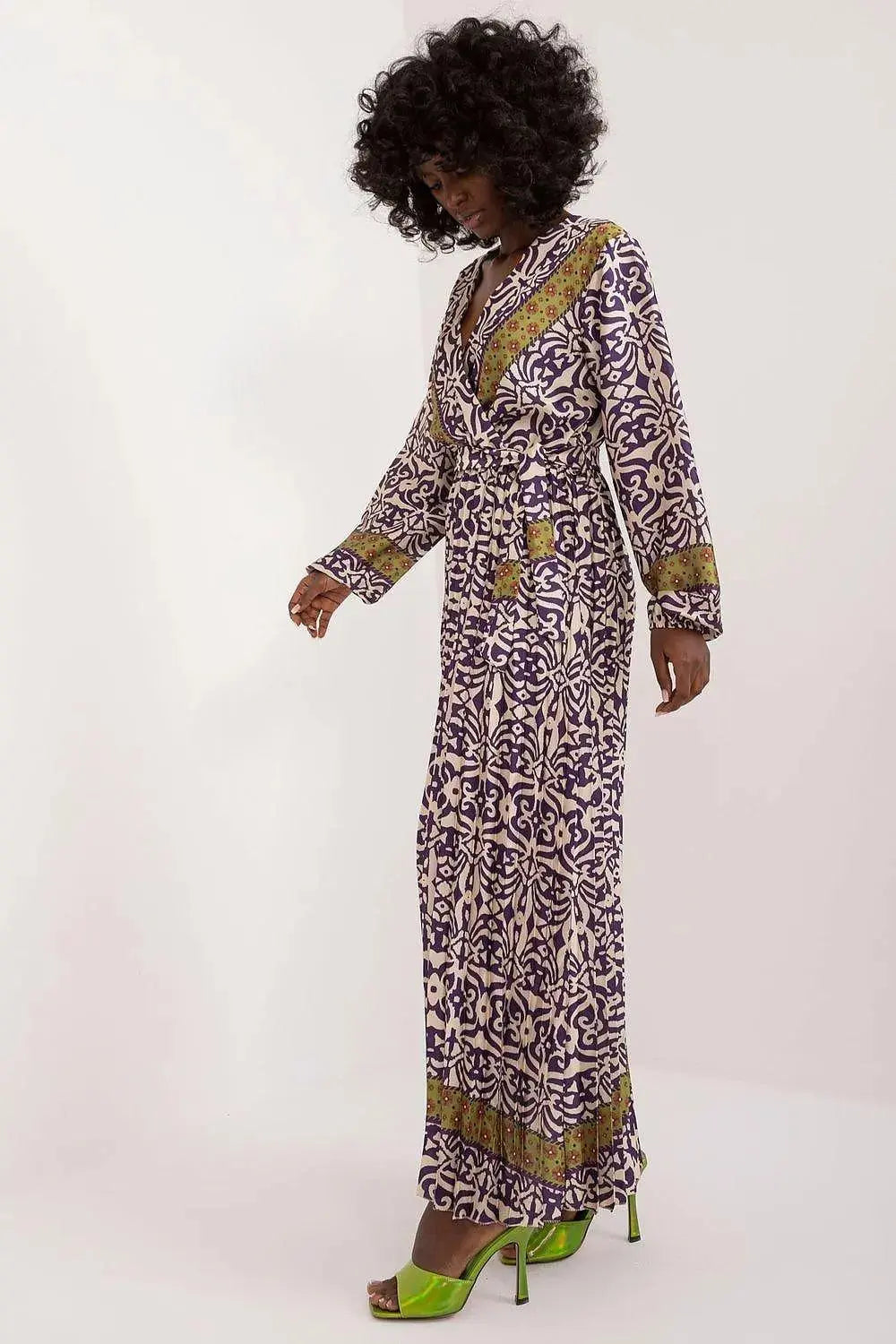 Italy Moda Colorful Print Maxi Dress  Adomoo