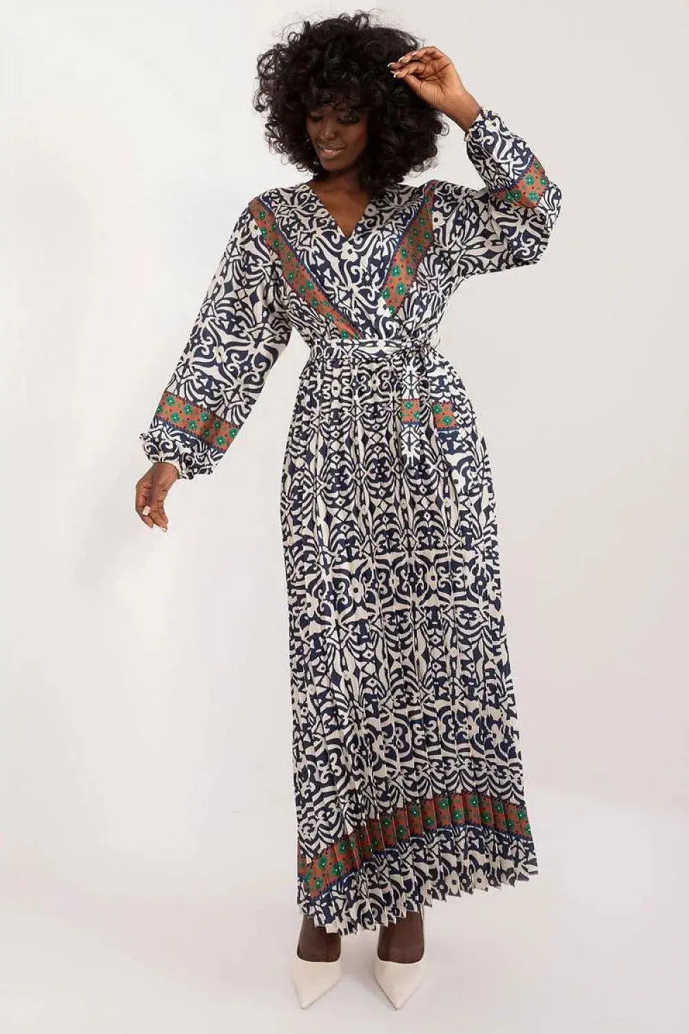 Italy Moda Colorful Print Maxi Dress  Adomoo