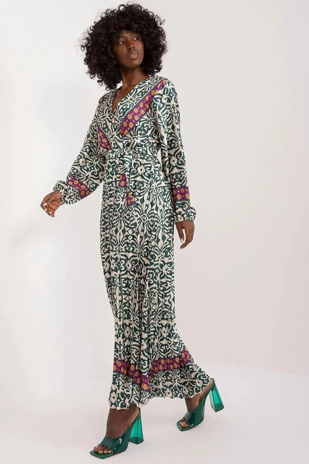 Italy Moda Colorful Print Maxi Dress  Adomoo