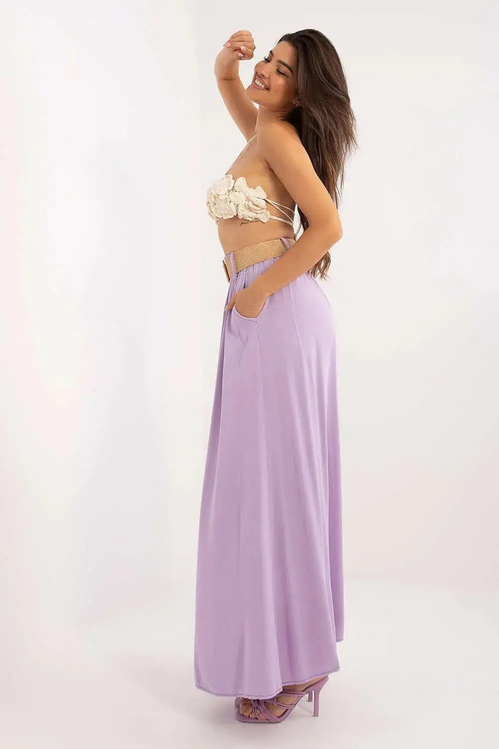 Italy Moda casual long maxi skirt  Adomoo