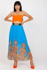 Italy Moda comfortable elastic waistband long skirt  Adomoo