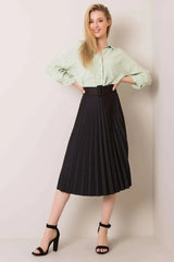 Italy Moda elastic waistband pleated skirt  Adomoo
