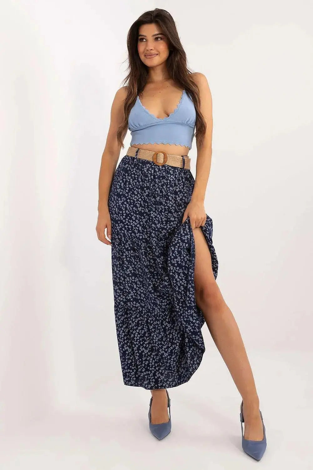 Italy Moda long casual maxi skirt  Adomoo