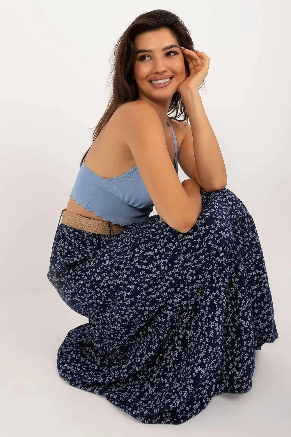 Italy Moda long casual maxi skirt  Adomoo