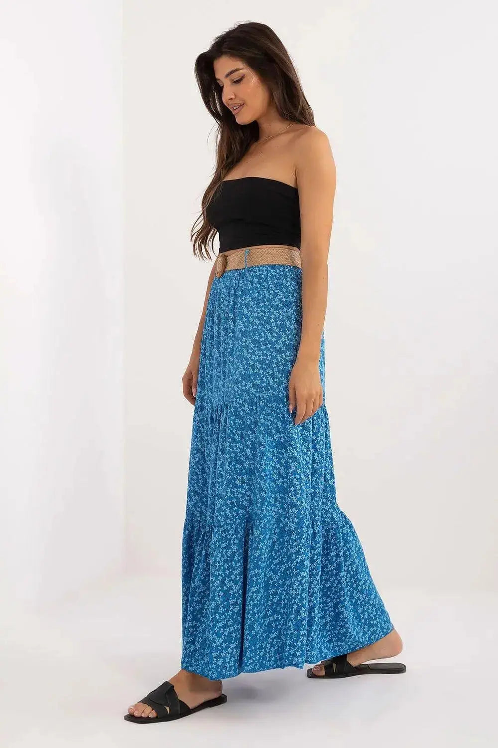 Italy Moda long casual maxi skirt  Adomoo