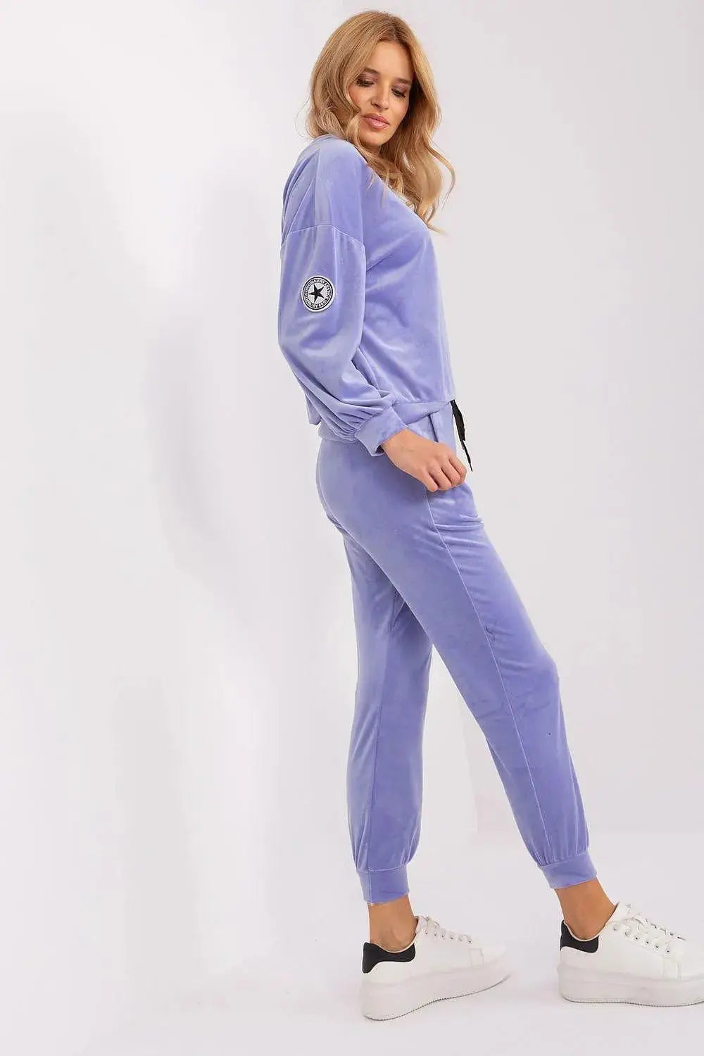 Italy Moda velour knit elegant and feminine sweatshirt  Adomoo