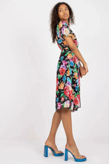Italy Moda womens elegant polyester decorated lower part pleats daydress  Adomoo