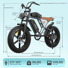 JANSNO Adults Electric Bike with Dual Suspension  Adomoo