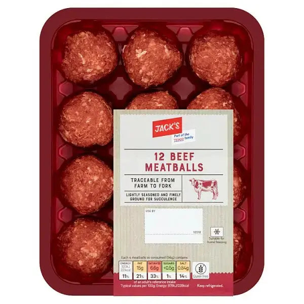 Jack's 12 Beef Meatballs 336g  Adomoo
