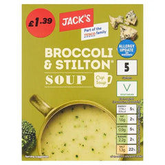 Jack's Broccoli & Stilton Cup Soup 5 x 24g (Case of 7)  Adomoo