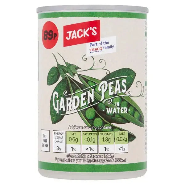 Jack's Garden Peas in Water 300g (Case of 12)  Adomoo