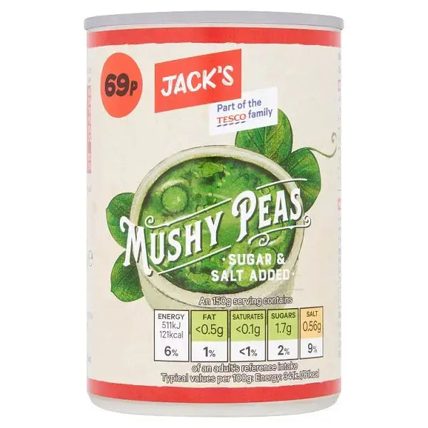 Jack's Mushy Peas 300g (Case of 12)  Adomoo
