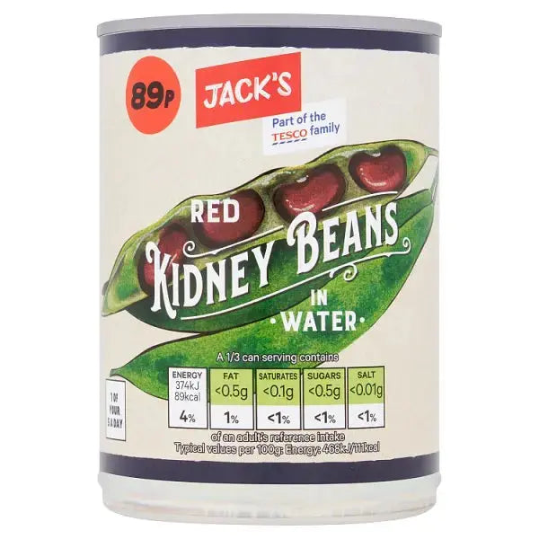 Jack's Red Kidney Beans in Water 400g (Case of 12)  Adomoo
