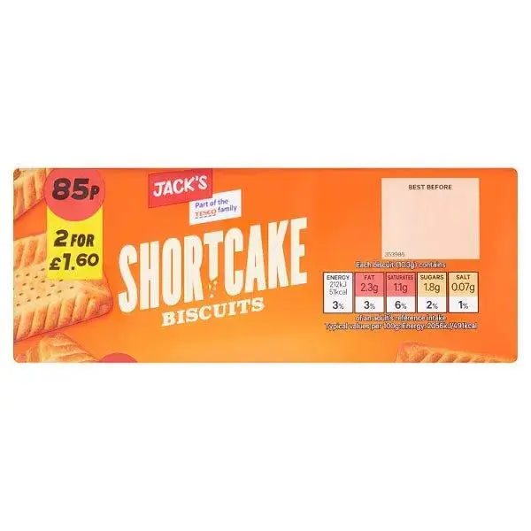 Jack's Shortcake Biscuits 150g (Case of 12)  Adomoo