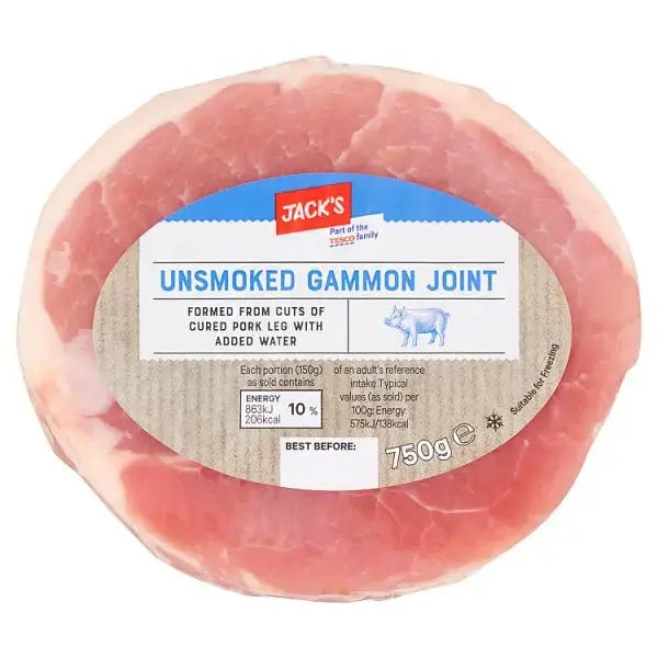 Jack's Unsmoked Gammon Joint 750g  Adomoo