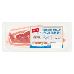 Jack's Unsmoked Streaky Bacon Rashers 200g  Adomoo