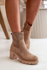 Jezzi ankle boots made of high-quality eco suede combine style and functionality  Adomoo