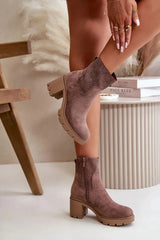 Jezzi ankle boots made of high-quality eco suede combine style and functionality  Adomoo