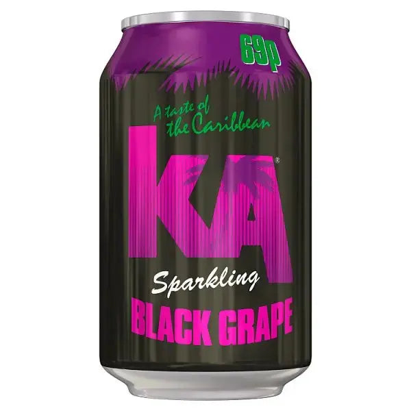 KA Sparkling Black Grape 330ml Can (Case of 24)  Adomoo