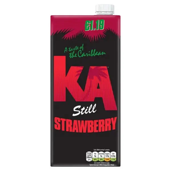 KA Still Strawberry 1 Litre (Case of 12)  Adomoo