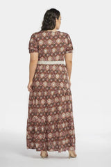 Karko lightweight viscose fabric flora dress  Adomoo