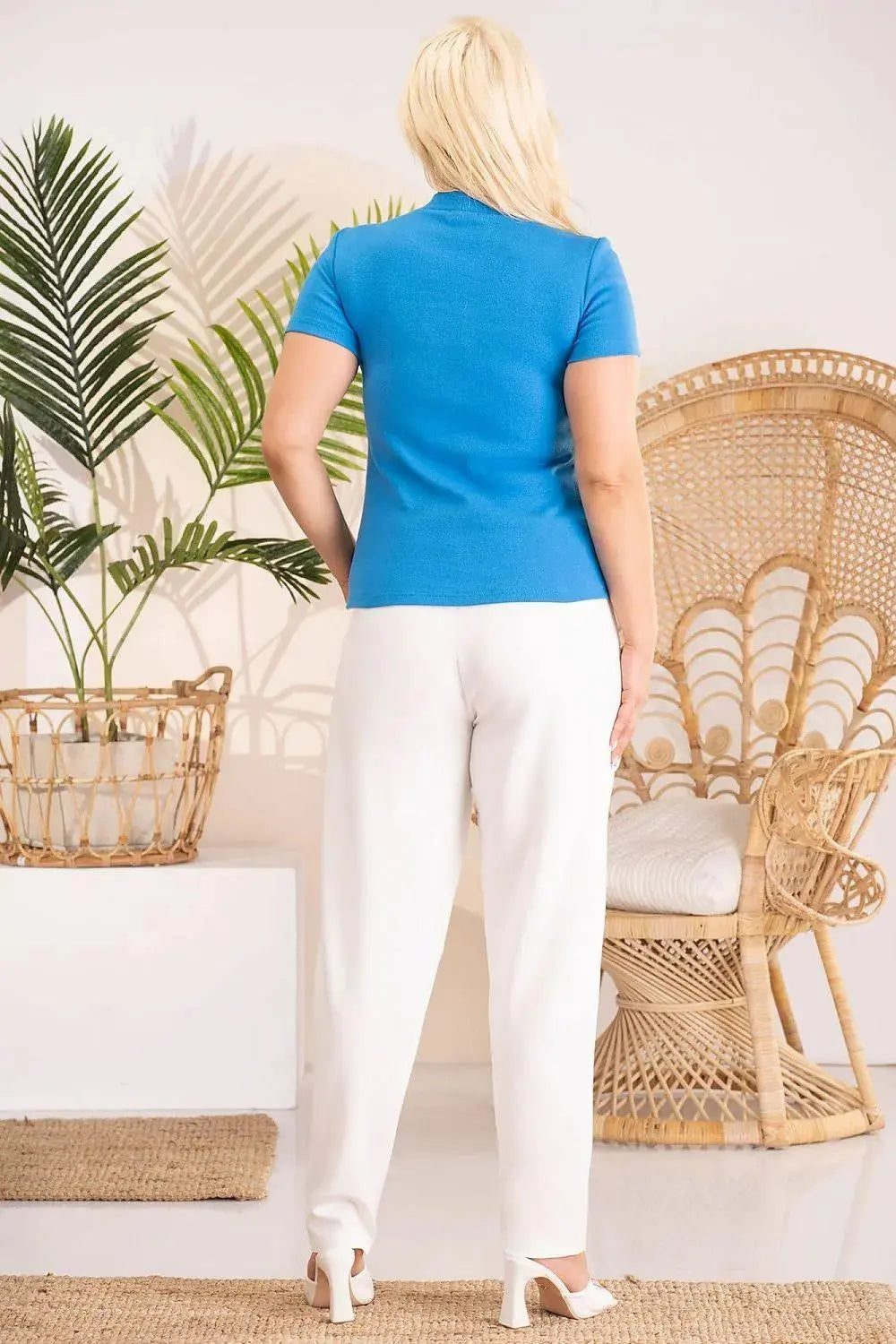 Karko practical, stylish half turtleneck gabi blouse  Adomoo