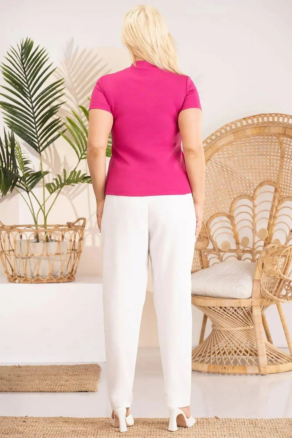 Karko practical, stylish half turtleneck gabi blouse  Adomoo