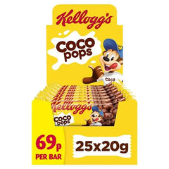 Kellogg's Coco Pops Cereal Snack Bar 20 x 20g (Case of 25)  Adomoo
