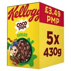 Kellogg's Coco Pops Chocos Breakfast Cereal 5x430g (Case of 5)  Adomoo
