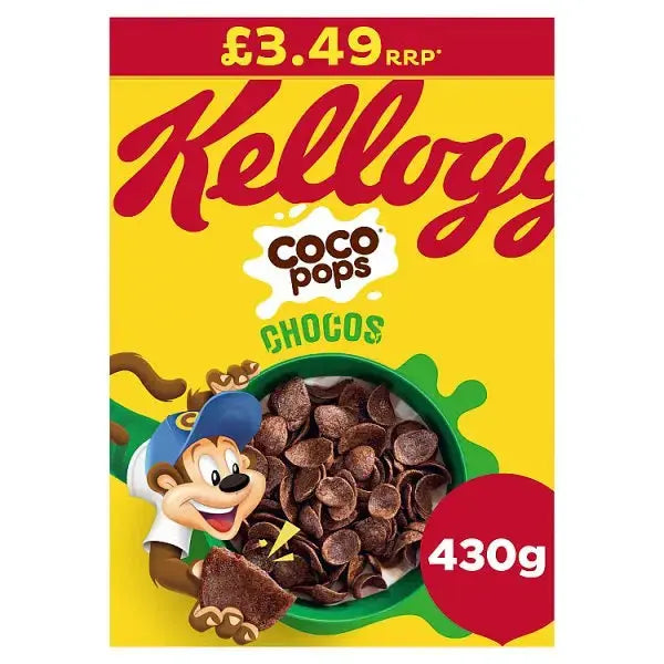 Kellogg's Coco Pops Chocos Breakfast Cereal 5x430g (Case of 5)  Adomoo