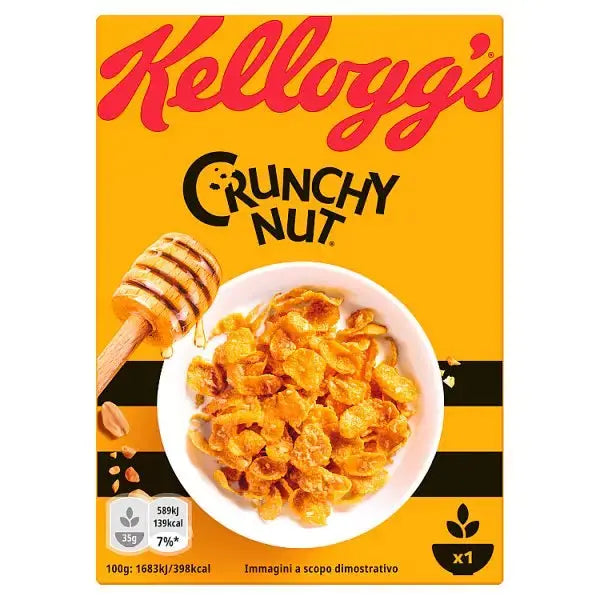 Kellogg's Crunchy Nut Breakfast Cereal Portion Pack 40 x 35g (Case of 40)  Adomoo