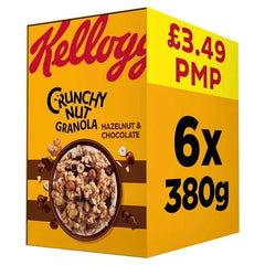 Kellogg's Hazelnut & Chocolate Crunchy Nut Granola 6x380g (Case of 6)  Adomoo