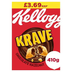 Kellogg's Krave Chocolate Hazelnut Breakfast Cereal 6x410g (Case of 6)  Adomoo