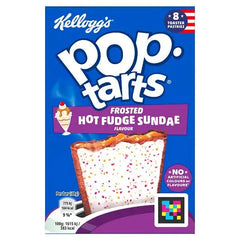 Kellogg's Pop-Tarts Frosted Hot Fudge Sundae Flavour Pastry Snack Slices 8x48g (Case of 6)  Adomoo