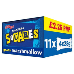 Kellogg's Rice Krispies Squares Marshmallow Snack Bars 4 x 28g (Case of 11)  Adomoo