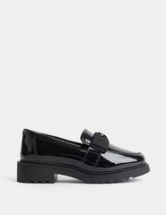 Kids' Chunky Loafer Leather School Shoes (2½ Large - 7 Large)  Adomoo