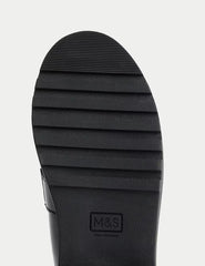 Kids' Chunky Loafer Leather School Shoes (2½ Large - 7 Large)  Adomoo