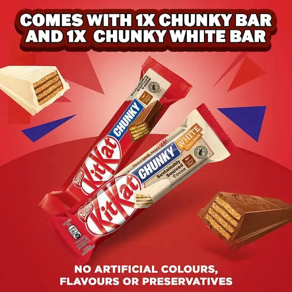 KitKat Chunky Milk & White Chocolate Giant Easter Egg 230g (Case of 4)  Adomoo