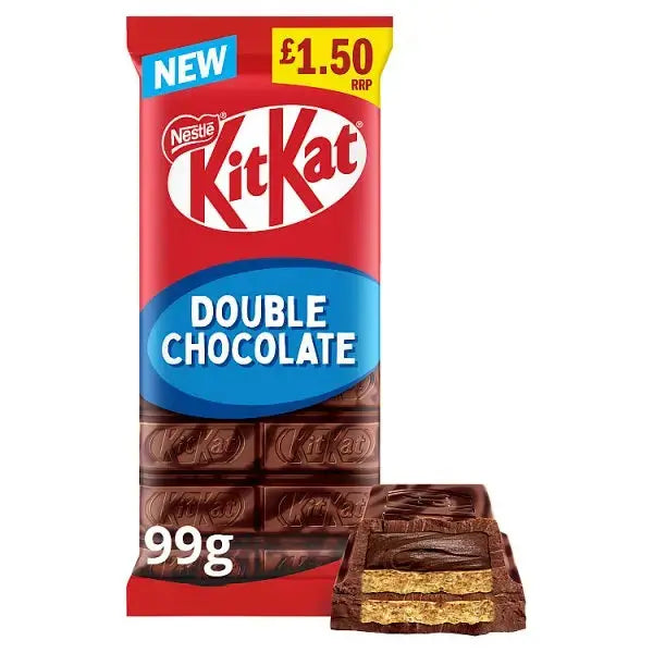 KitKat Double Chocolate Sharing Bar 99g (Case of 15)  Adomoo