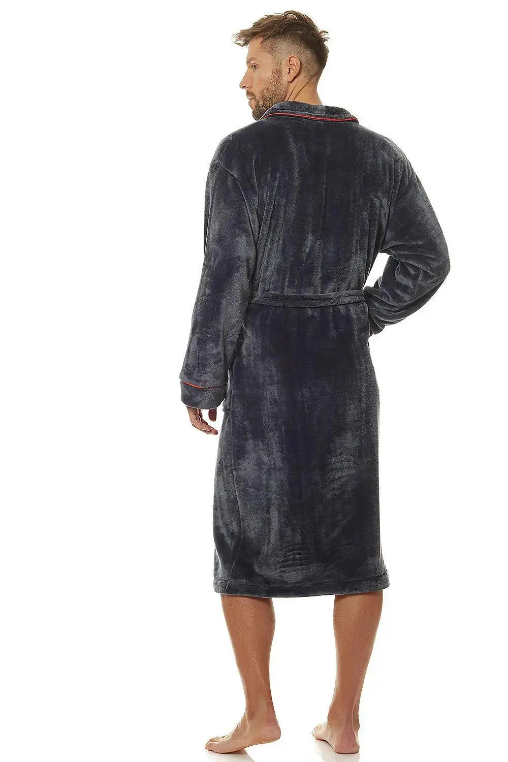 L&L collection men's bathrobe oft soft knit fabric  Adomoo