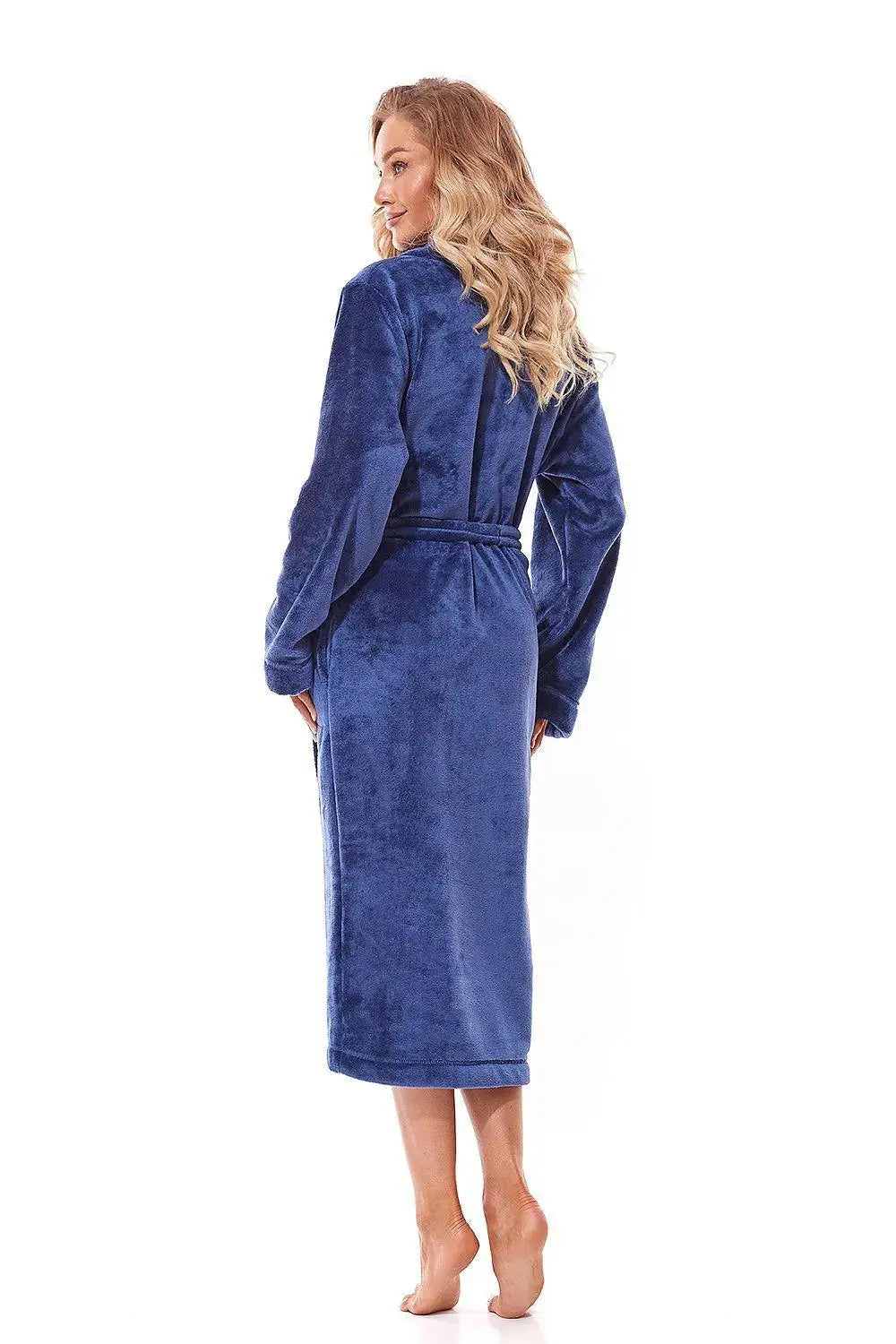 L&L collection smooth, shiny fabric long bathrobe  Adomoo