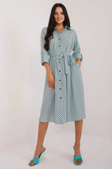 Lakerta flared cut shirt dress  Adomoo
