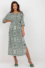 Lakerta simple midi cut summer boho daydress  Adomoo