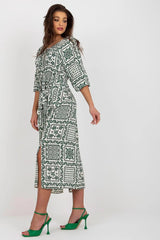 Lakerta simple midi cut summer boho daydress  Adomoo