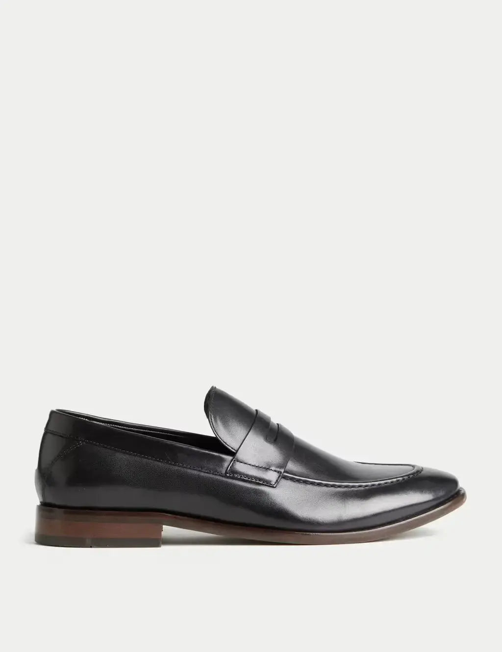 Leather Saddle Slip-On Loafers  Adomoo