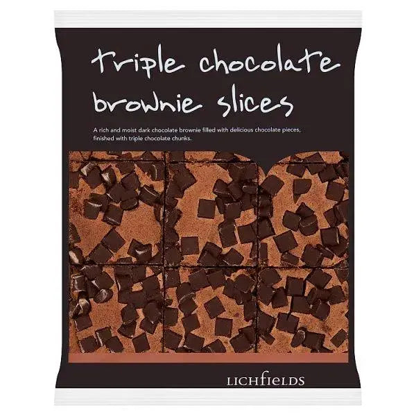 Lichfields Triple Chocolate Brownie Slices 585g  Adomoo