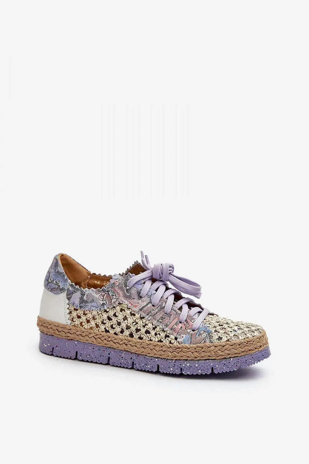 Maciejka Women’s Leather Half-Shoes – Elegant Design with Plaid Detail  Adomoo