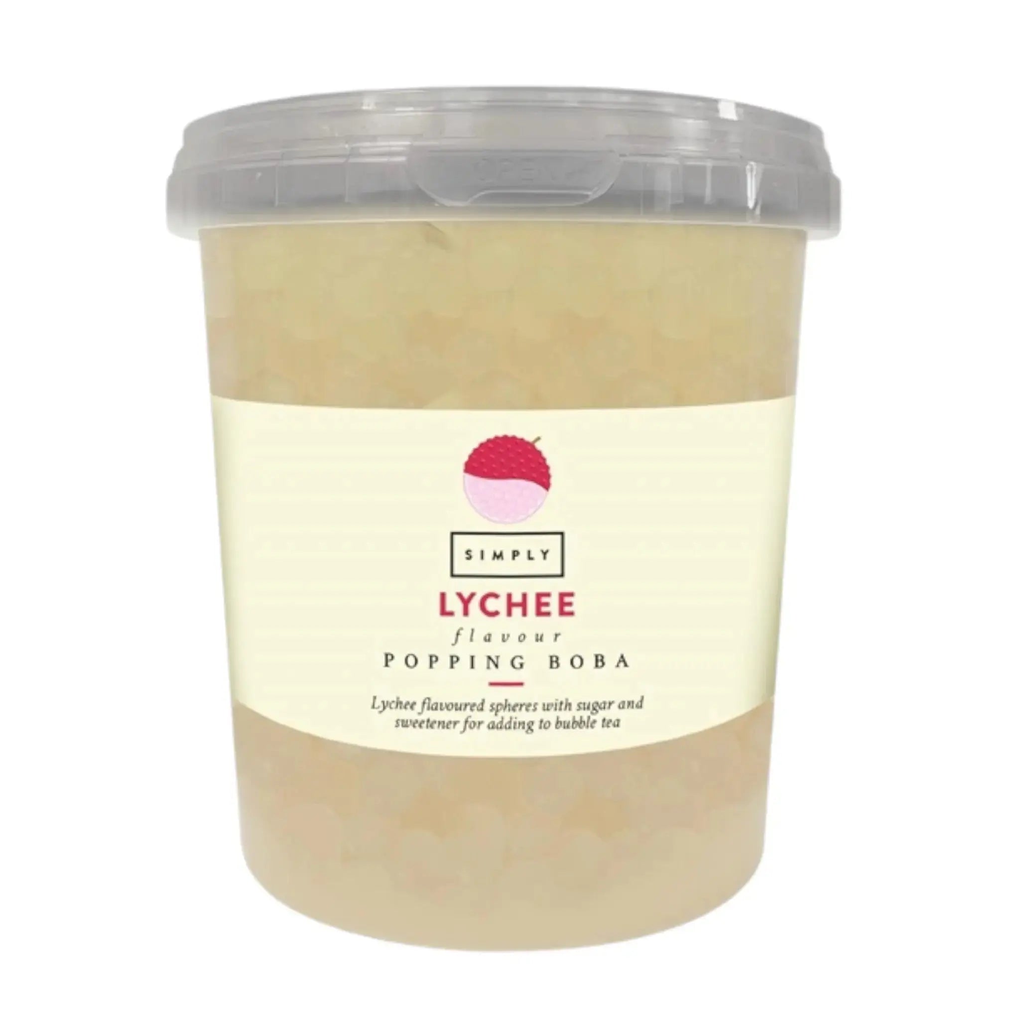 Lychee Popping Boba 870g - Pack Of 4  Adomoo