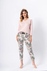 M-Max animal prints blouse and pants womens pajamas  Adomoo