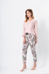 M-Max animal prints blouse and pants womens pajamas  Adomoo